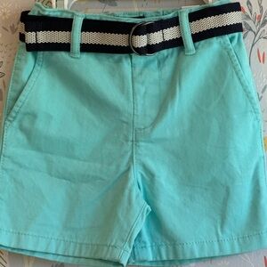 NWT Childrens Place Preppy Turquoise Baby/Toddler Boy Shorts w/ Woven Belt